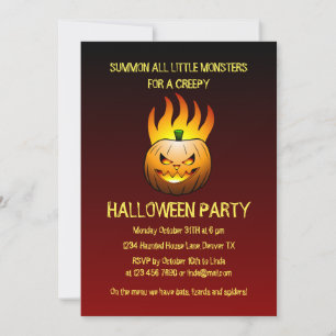 Convite de Abóbora de Halloween
