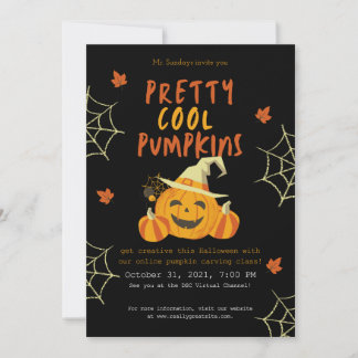 Convite de Abóbora de Halloween
