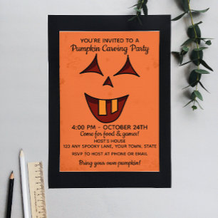 Convite de Abóbora de Halloween
