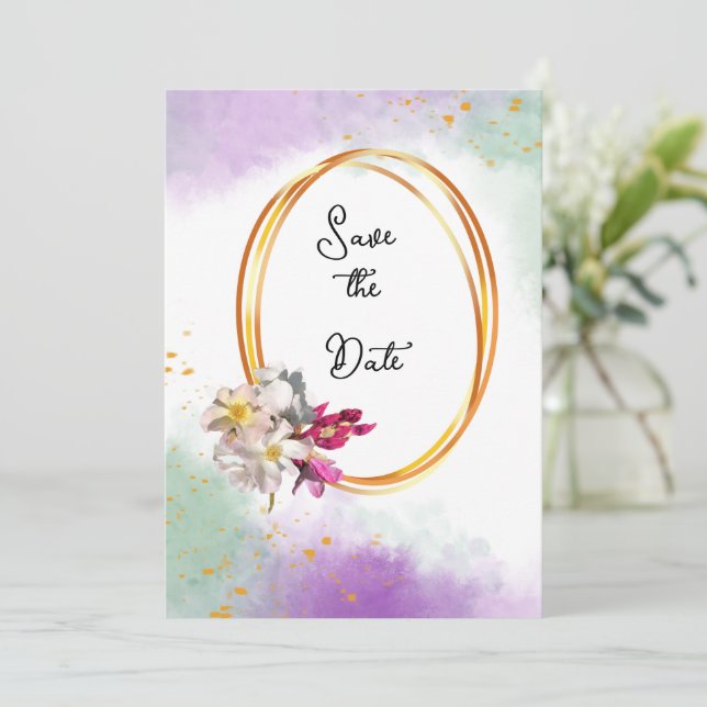 Convite de abstrato de casamento (Em pé/Frente)