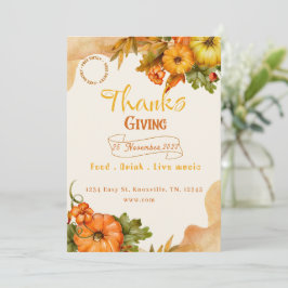 Convite de Ação de Graças