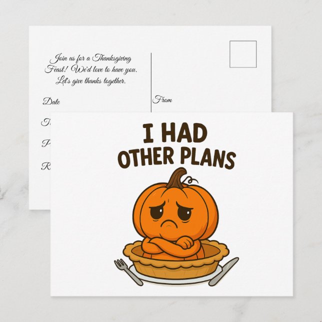 convite de Ação de Graças (Frente/Verso)