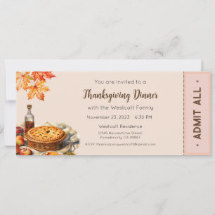 Convite de Ação de Graças, Convite de Jantar de Aç