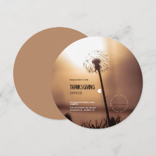 Convite de Ação de Graças Personalizado 5.25"x5.25