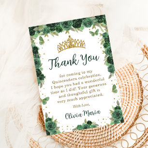 Convite de agradecimento da Tiara Floral Borboleta