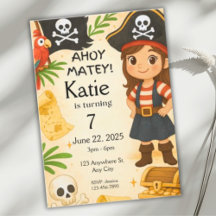 Convite de Ahoy Pirate para Ahoy Matey