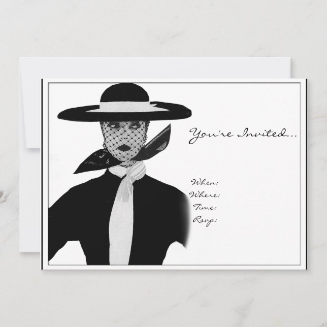 Convite de Alta Sociedade Vintage (Frente)