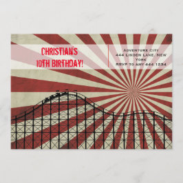 Convite de Amusement Park Roller Porta copos Anive