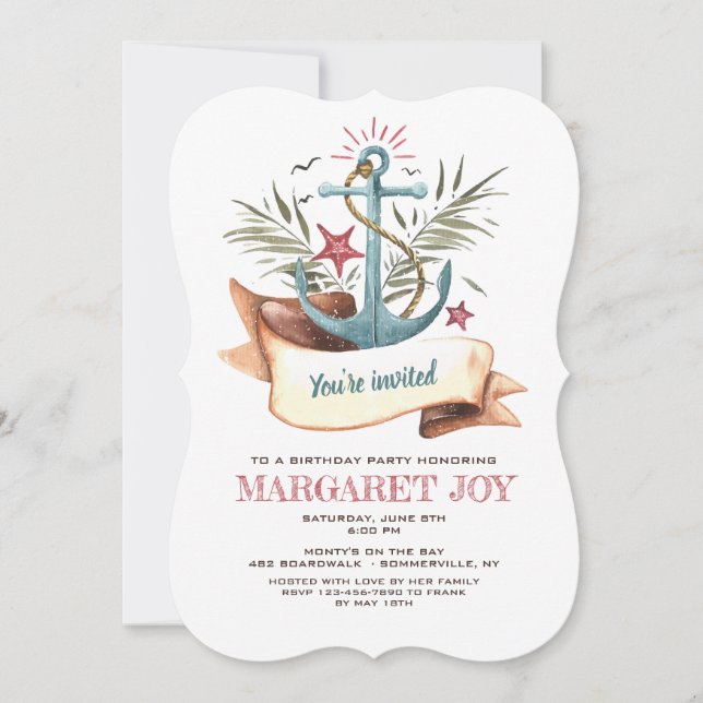 Convite de Âncora Azul (Frente)