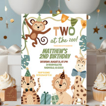 convite de animais de festa de aniversário safari 