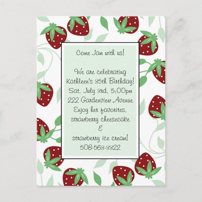 Convite de aniversário (Frente)