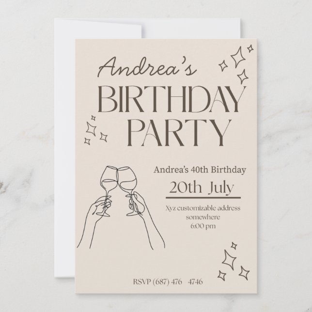 Convite de aniversário (Frente)