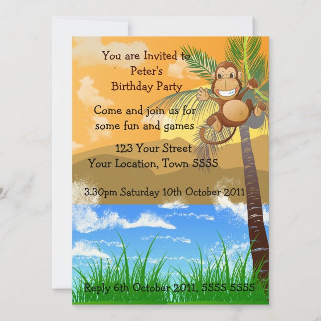 convite de aniversário (Frente)