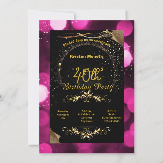 Convite de aniversário (Frente)