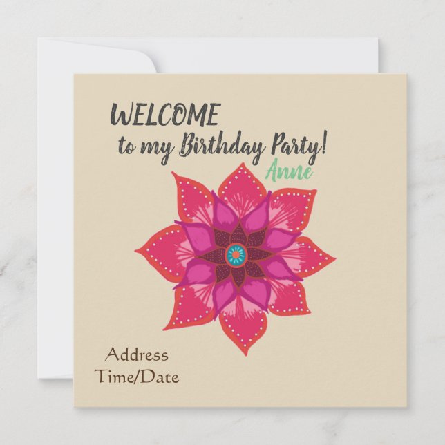 Convite de aniversário (Frente)