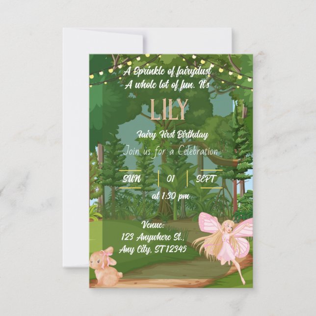 convite de aniversário (Frente)