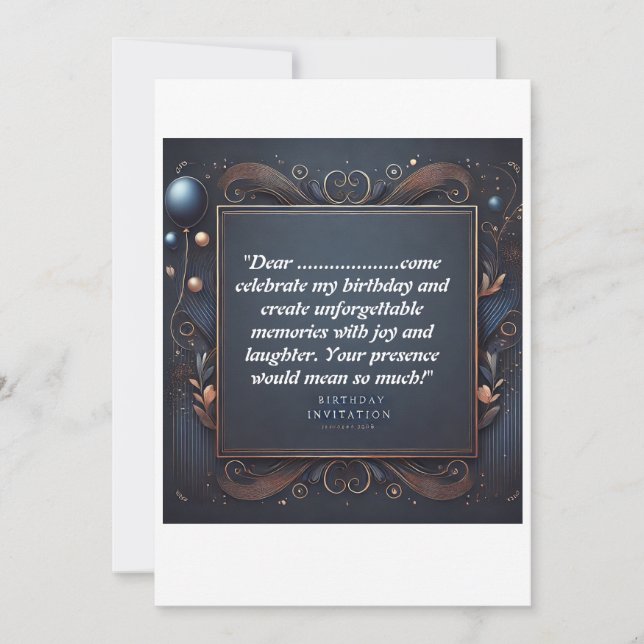 Convite de aniversário (Frente)