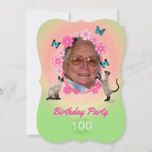 Convite de aniversário 100º