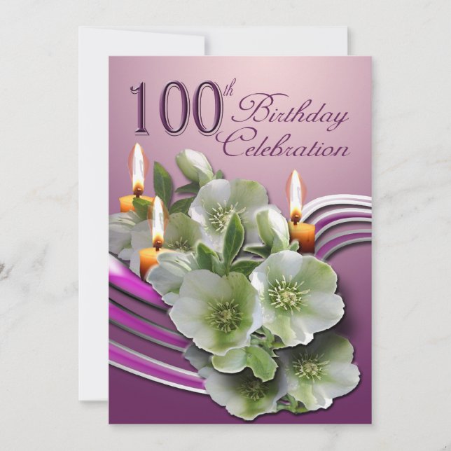Convite de aniversário 100º (Frente)