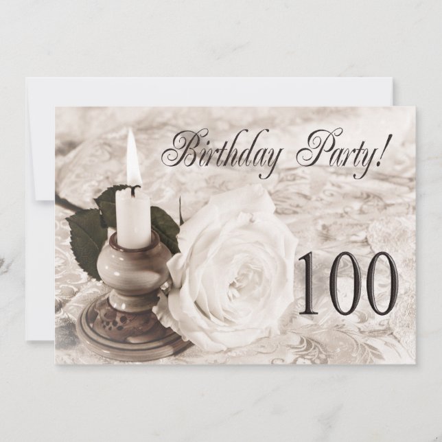 Convite de aniversário 100 anos (Frente)