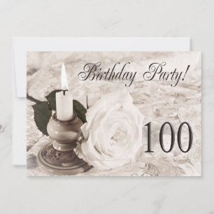 Convite de aniversário 100 anos