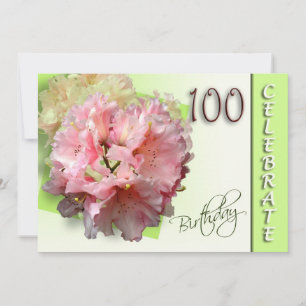 Convite de aniversário 100 - Rhododendron