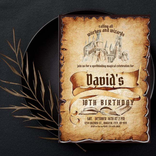 Convite de aniversário 10 mágico fabuloso (Criador carregado)