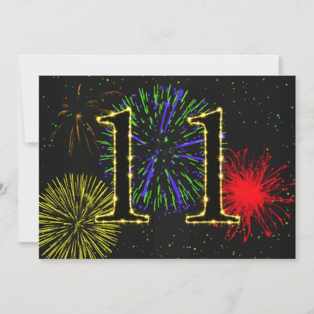 convite de aniversário 11 (Frente)