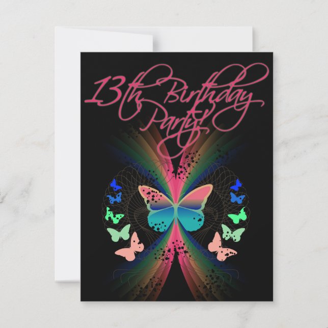 Convite de aniversário 13 (Frente)