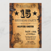 Convite de Aniversário 15 Ocidental