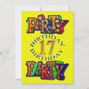 convite de aniversário 17º