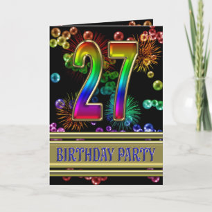 Convite de aniversário 27º