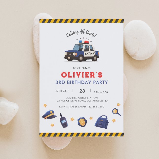 Convite de aniversário 2 da Polícia (Criador carregado)
