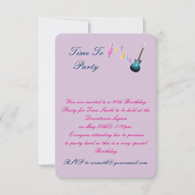 convite de aniversário 30 (Frente)