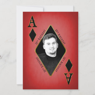 Convite de aniversário, 30, Cartão Poker, Foto