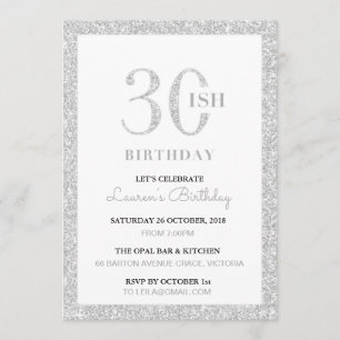 convite de aniversário 30ish