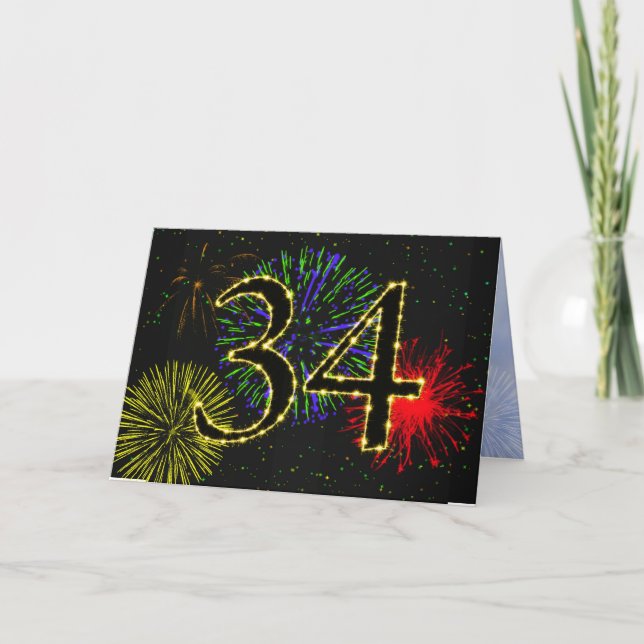 convite de aniversário 34 (Frente)