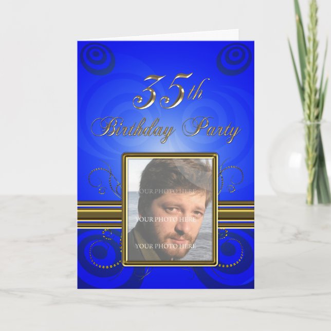 convite de aniversário 35 (Frente)