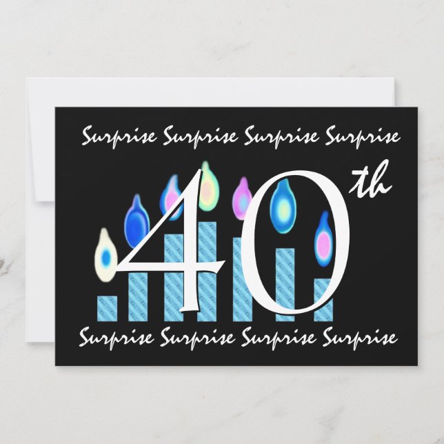 Convite de aniversário 40º SURPREE (Frente)