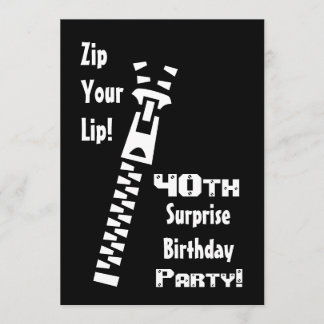 Convite de aniversário 40º SURPREE