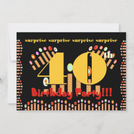 Convite de aniversário 40º SURPREE