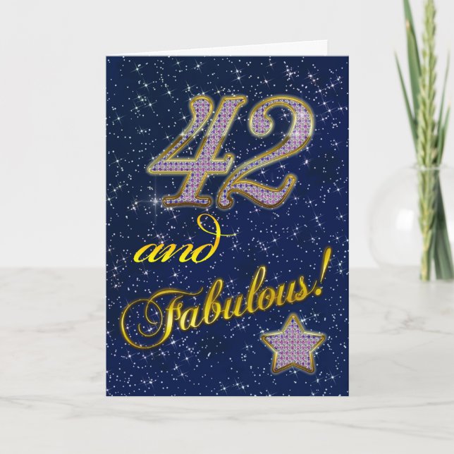 convite de aniversário 42 (Frente)