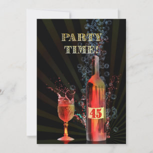 convite de aniversário 45