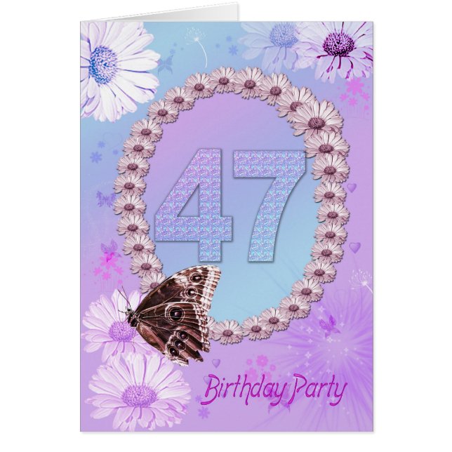 convite de aniversário 47º (Frente)