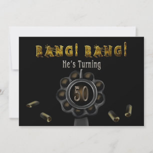 CONVITE DE ANIVERSÁRIO - 50º - BANG BANG!