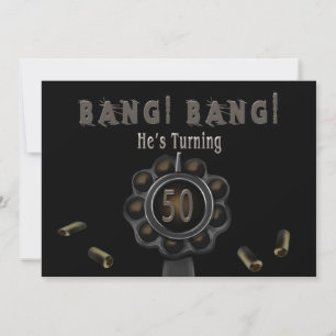 CONVITE DE ANIVERSÁRIO - 50º - BANG PEWTER