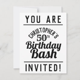 convite de aniversário 50