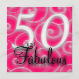 Convite de aniversário 50 e fabuloso