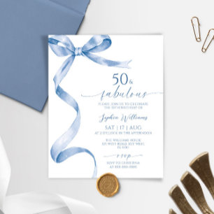Convite de Aniversário 50 & Fabuloso Arco Azul Orç