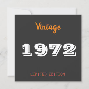 convite de aniversário 54 - Vintage 1972
